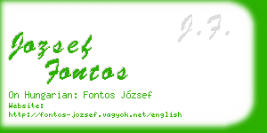 jozsef fontos business card