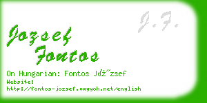 jozsef fontos business card